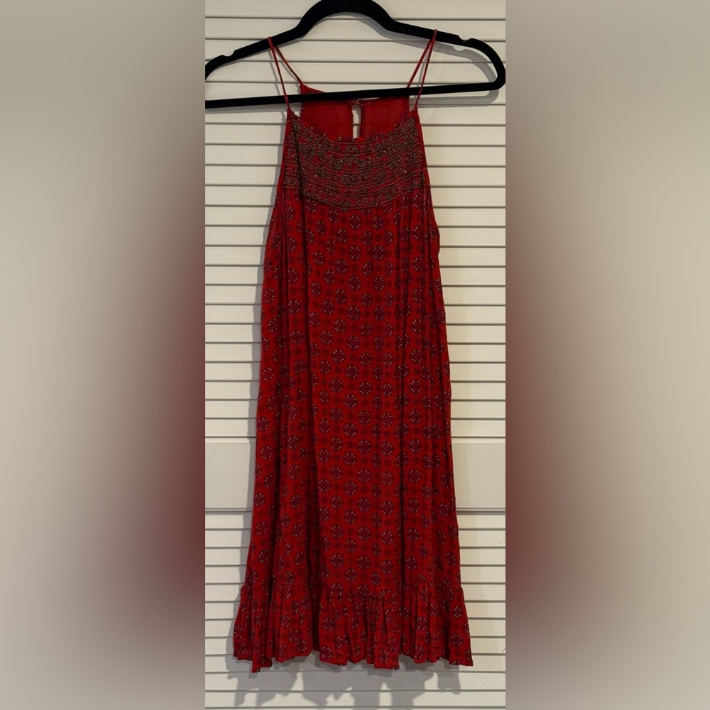 Elegant Red Floral dress